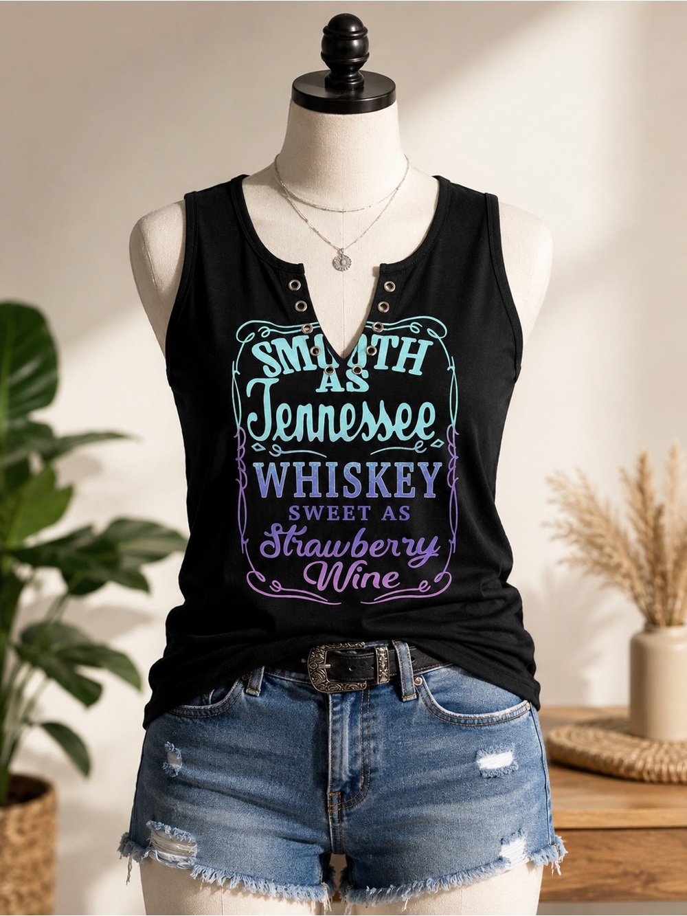 🆕 Cowboy-Themed/Stampede T shirt-"Smooth as Tennessee Whiskey"